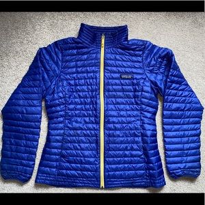 Patagonia Ultralight 600 Fill Power Down Jacket Full Zip Blue Women medium